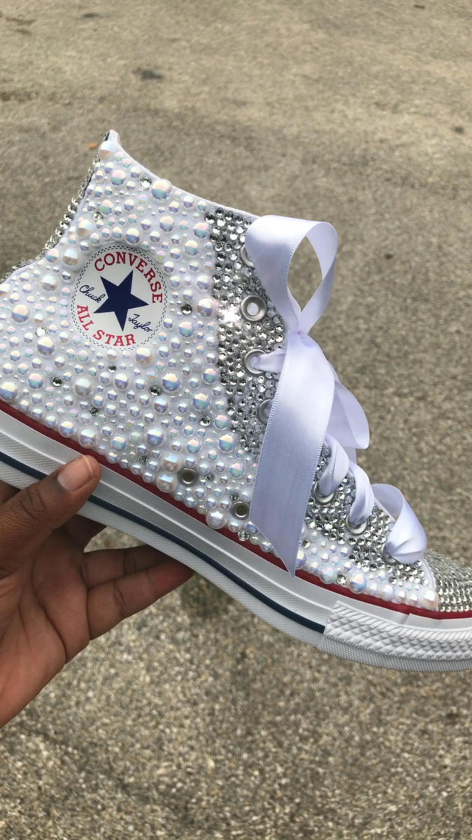 Converse with pearls hotsell