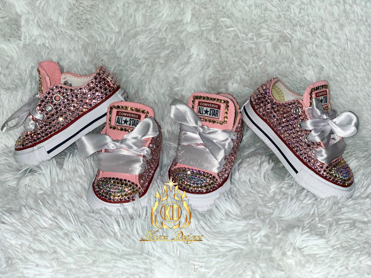 Bling out baby converse shoes Clearance