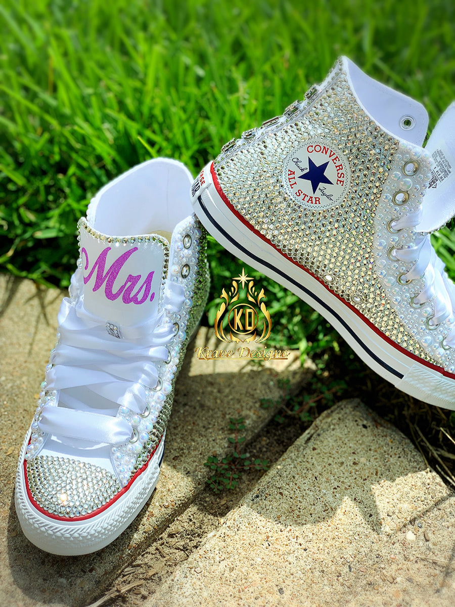 Adult Rhinestone Converse Shoes, Crystal Shoes, Wedding Shoes, Birthday  Shoes · Krave Designs Custom Gifts · Online Store Powered by Storenvy