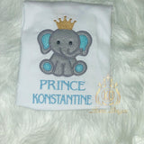 Prince Princess Elephant Embroidered Shirt